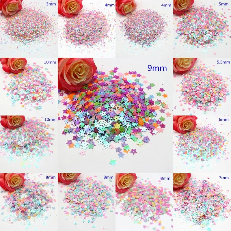 Light Art And Craft - 3-10Mm Licht Mix Kleur Pailletten Pvc