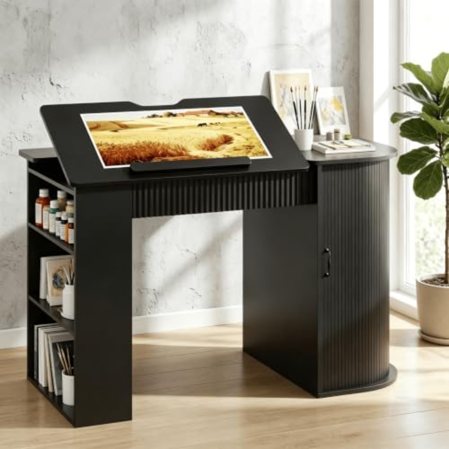 Art Craft And - Tekentafel met opbergkast en laden, verstelbare