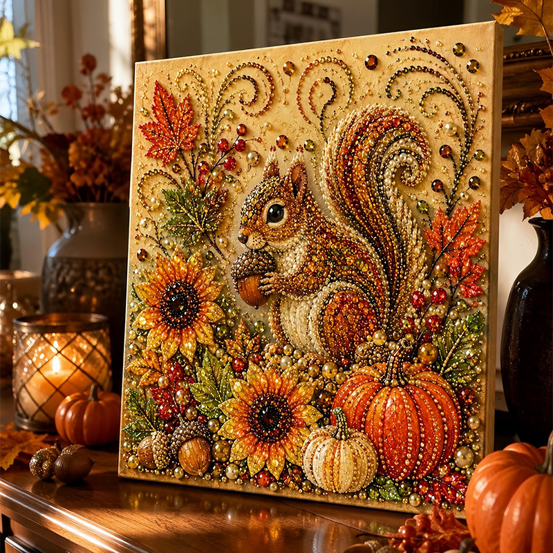 Art And Craft Autumn - Herfst Schilderij Parel Kunst DIY Set