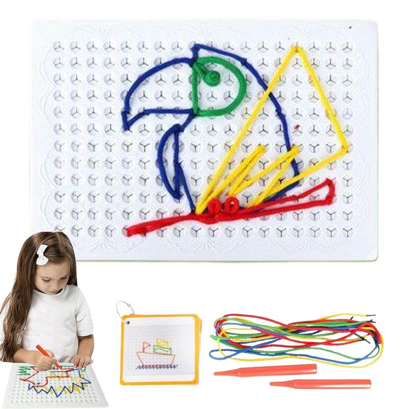 Art Craft Toddlers - Draadbord voor kinderen Kleurrijk rijgspeelgoed voor