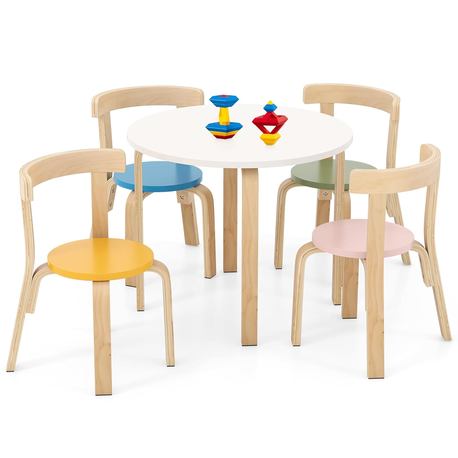 Art Craft Toddlers - Kindertafel & 4 Stoelen Set, Activiteitenmeubilair
