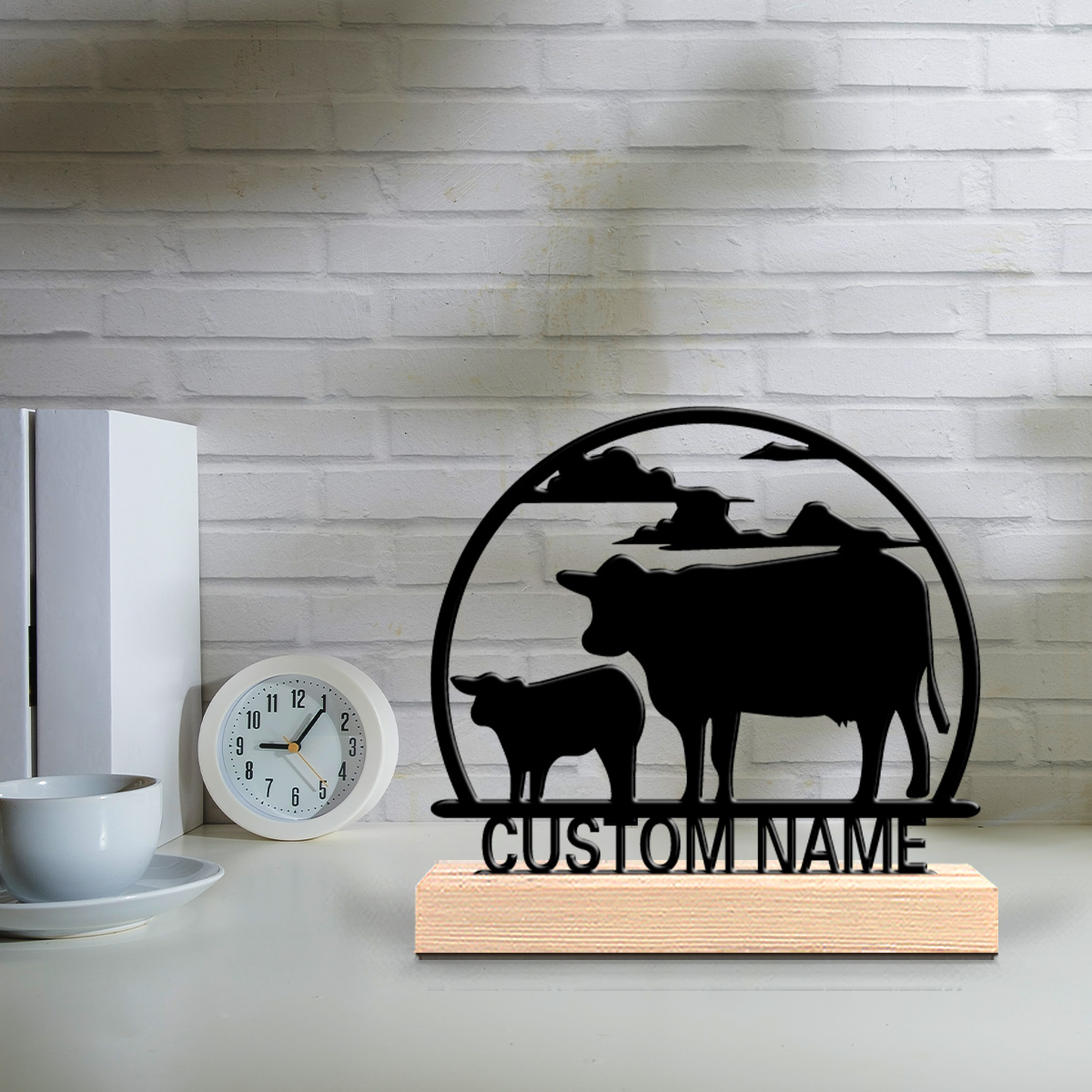 Art Craft Us - 1 stuk Modieus Koe Aanpasbaar Naam