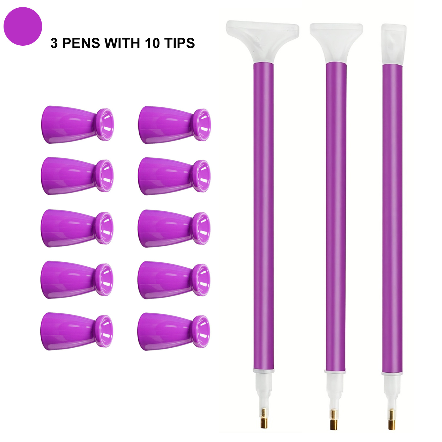 Craft Art Set - 10 siliconen tips & 3 pennen