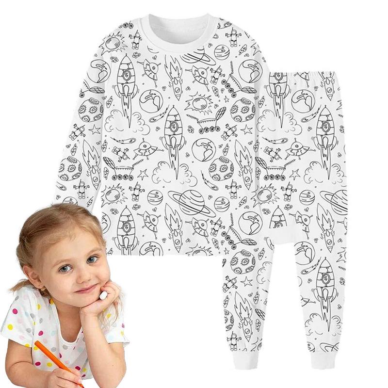 Art And Craft Autumn - Pyjama Kleuring Voor Kinderen Schets Kleurrijke