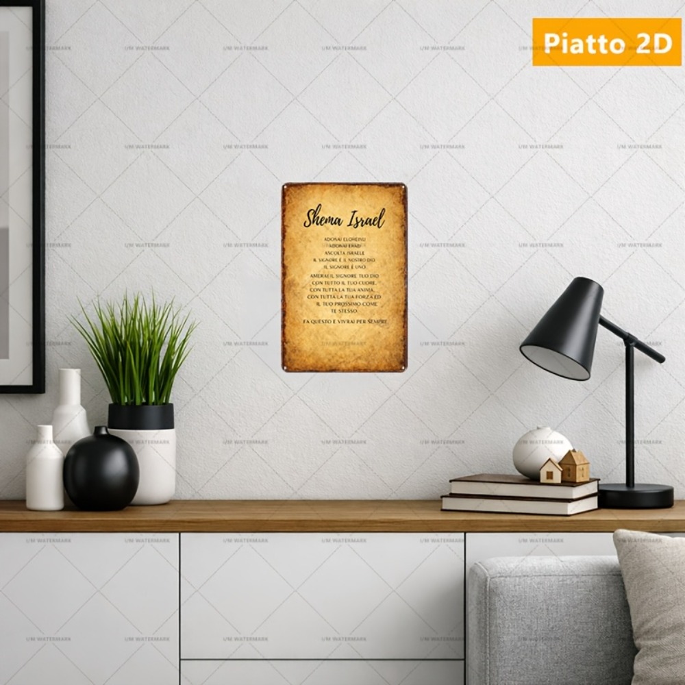 Art & Craft Jojo - CIFBUY Hebreeuwse Schrift Aluminium Wanddecoratie 8x8