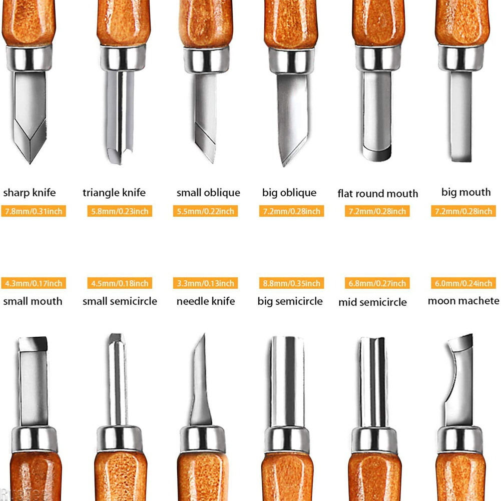 Craft Art Set - 12-delige SK2 houtbewerkings- en snijgereedschapset, houten