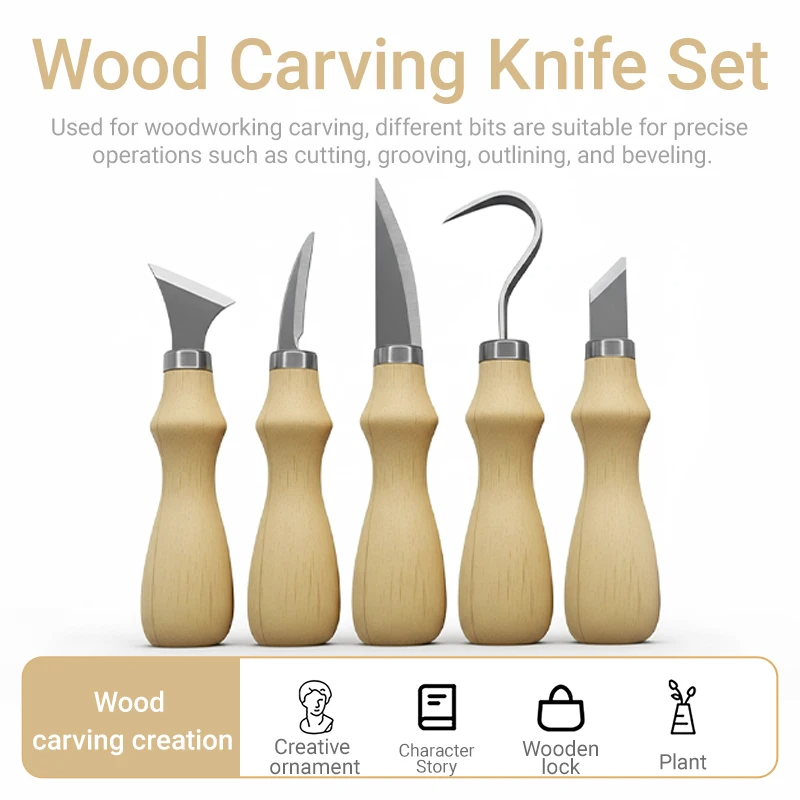 5-delige set houtsnijgereedsch - Craft Art Set recensie en prijs