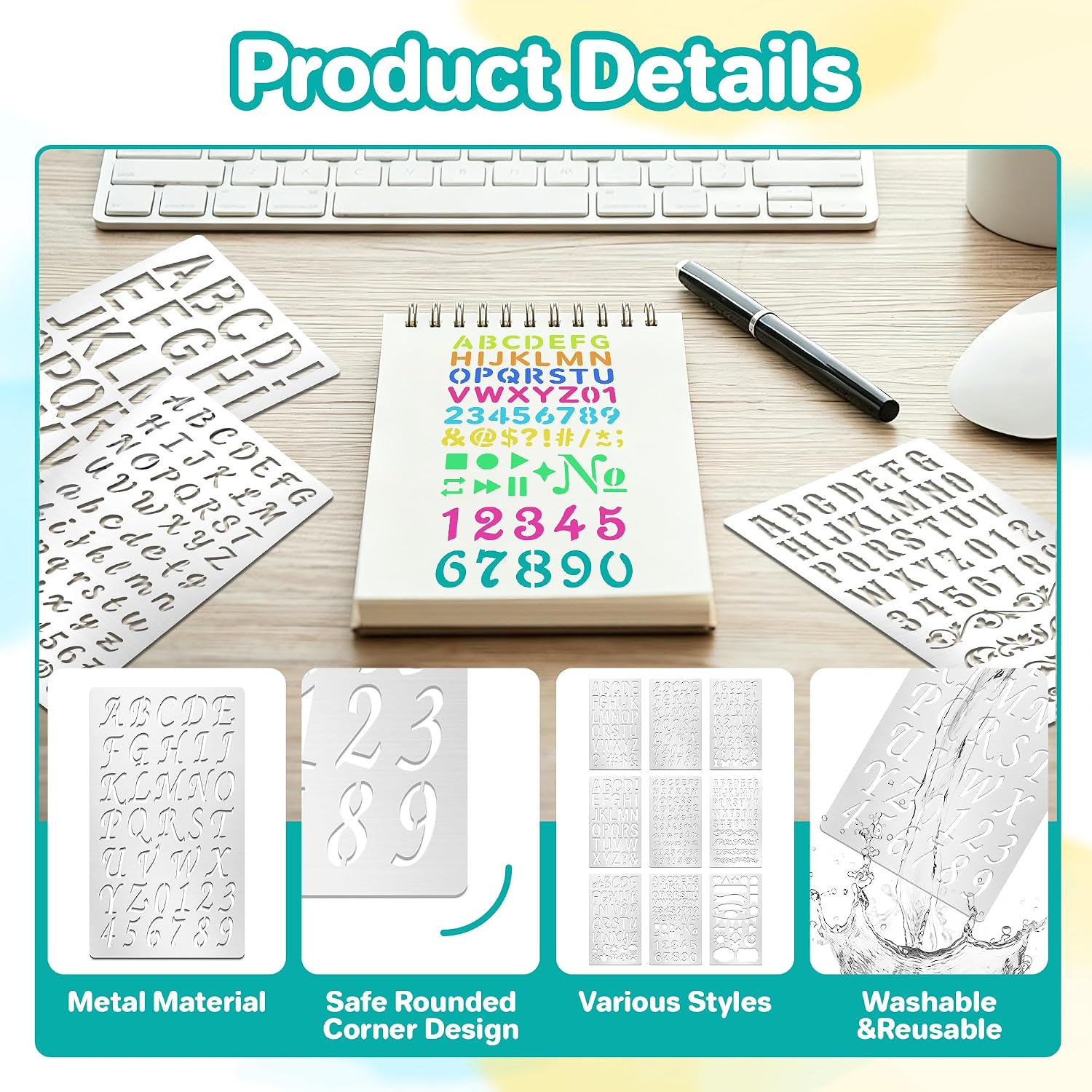 9-delige metalen letter- en ci - Art Craft Letter A recensie en prijs