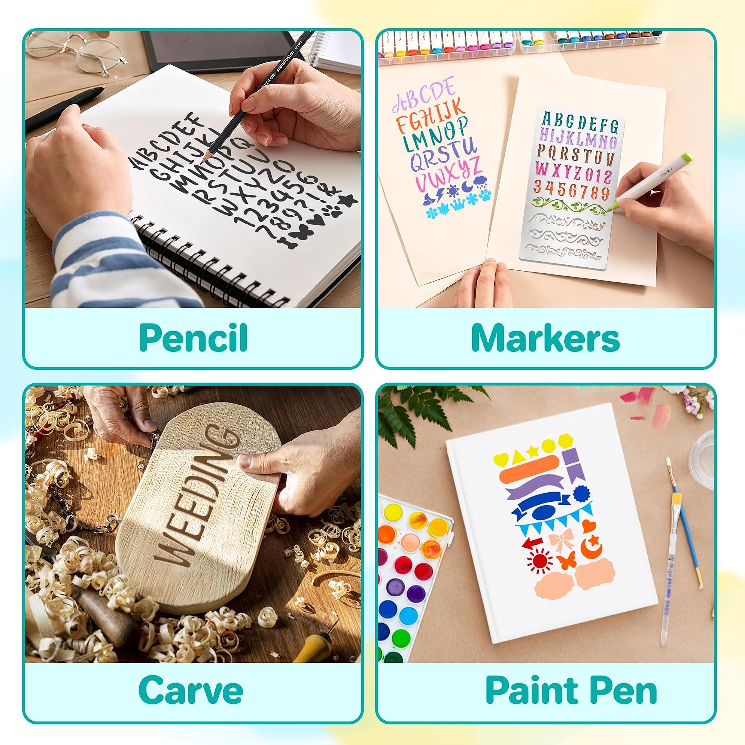 9-delige metalen letter- en ci - Art Craft Letter A recensie en prijs