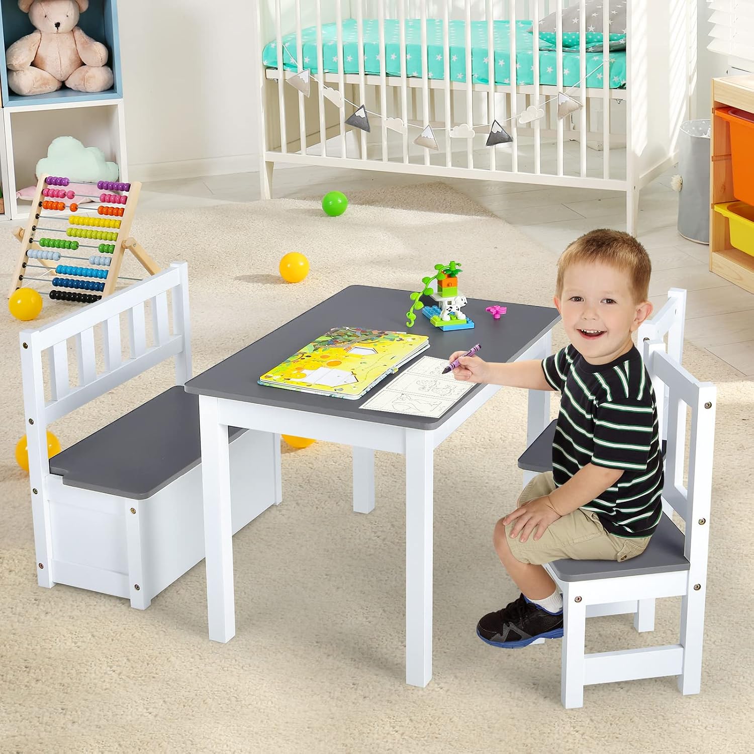 Houten kindertafel- en stoelen - Art Craft Toddlers recensie en prijs