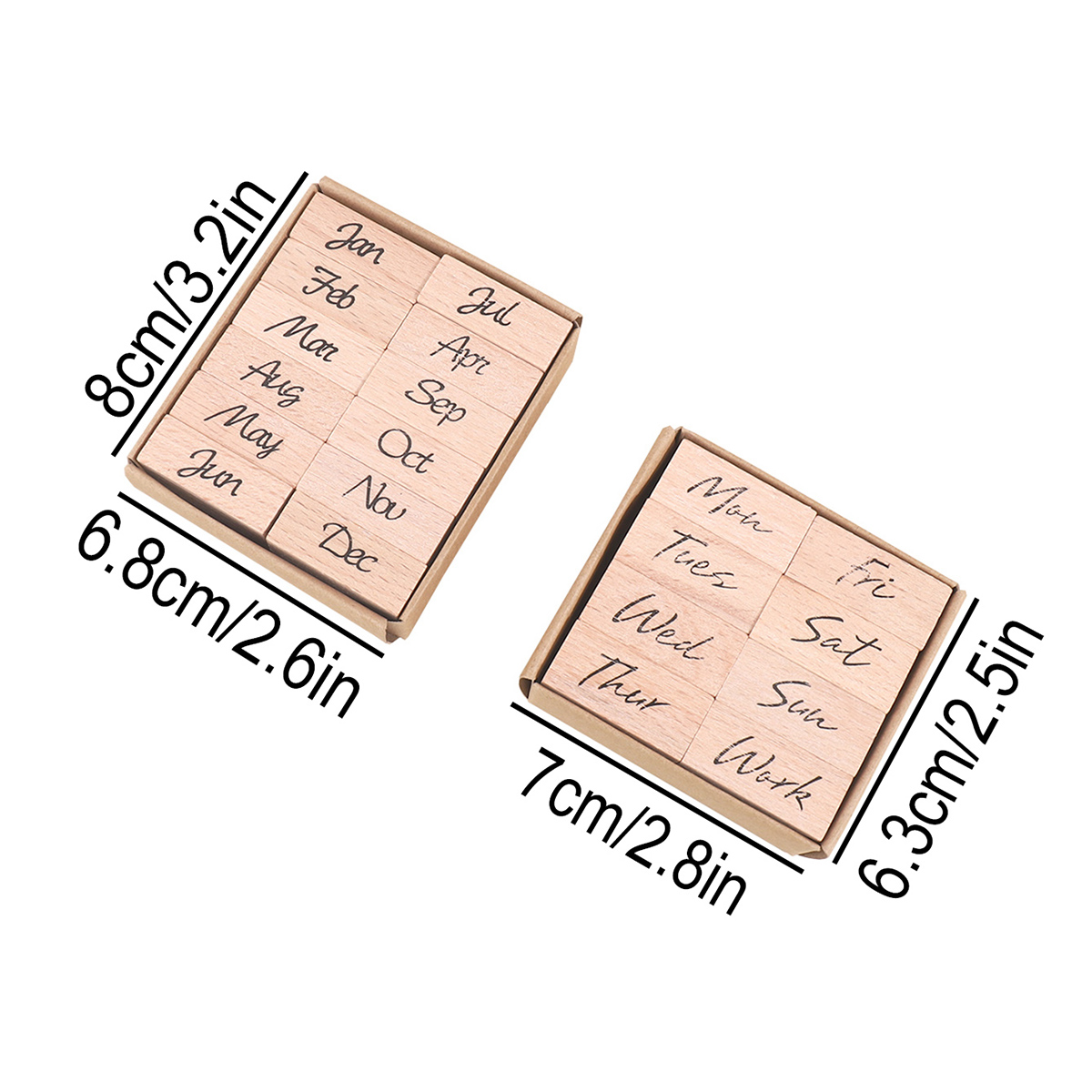 Houten rubberen stempelset voo - Art And Craft Numbers recensie en prijs
