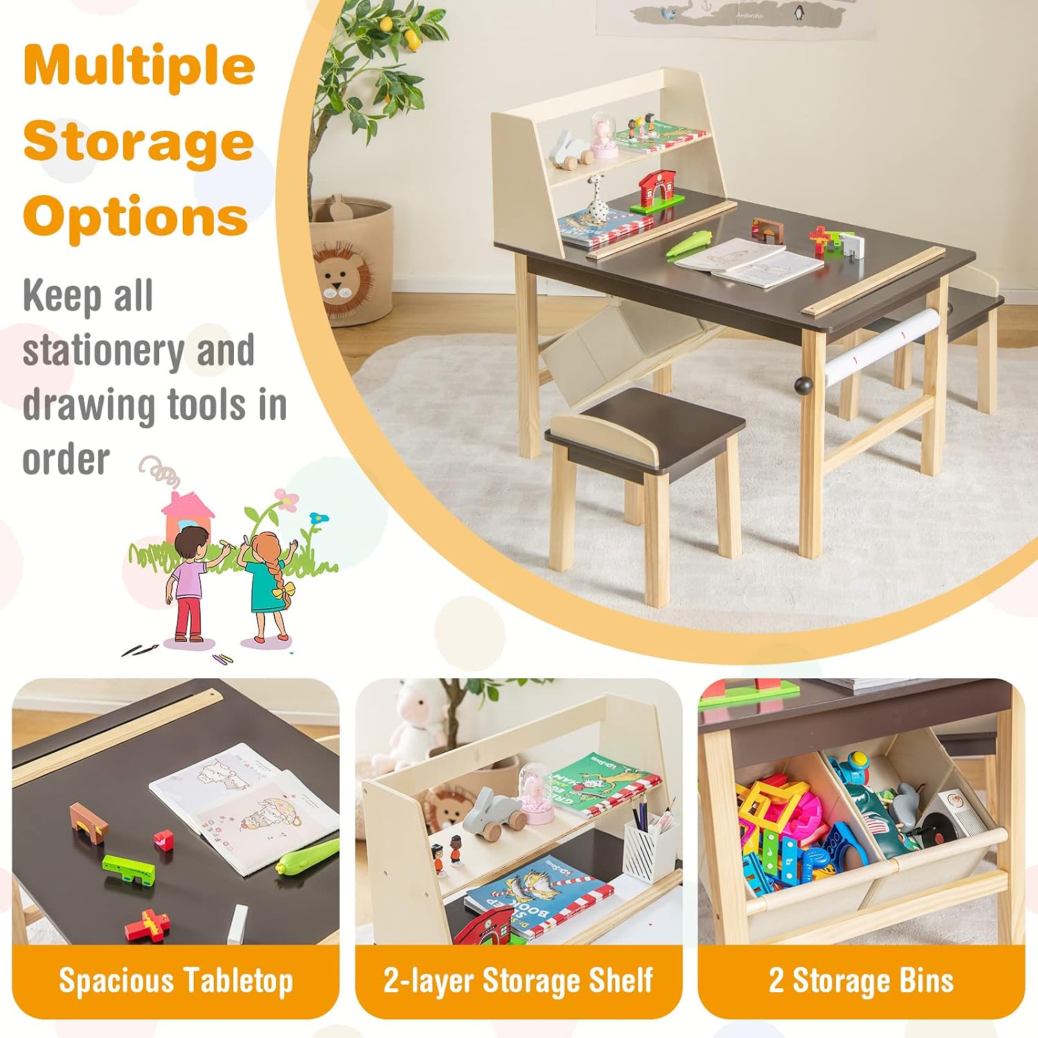 Kinderkunsttafel- en stoelense - Art Craft Toddlers recensie en prijs