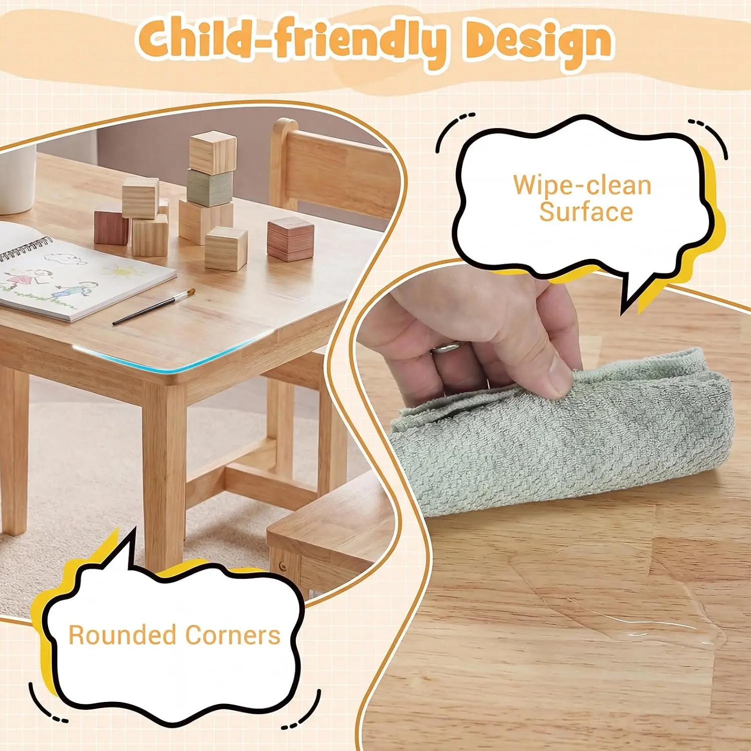 Kindertafel en -stoelen, 5-del - Art Craft Toddlers recensie en prijs