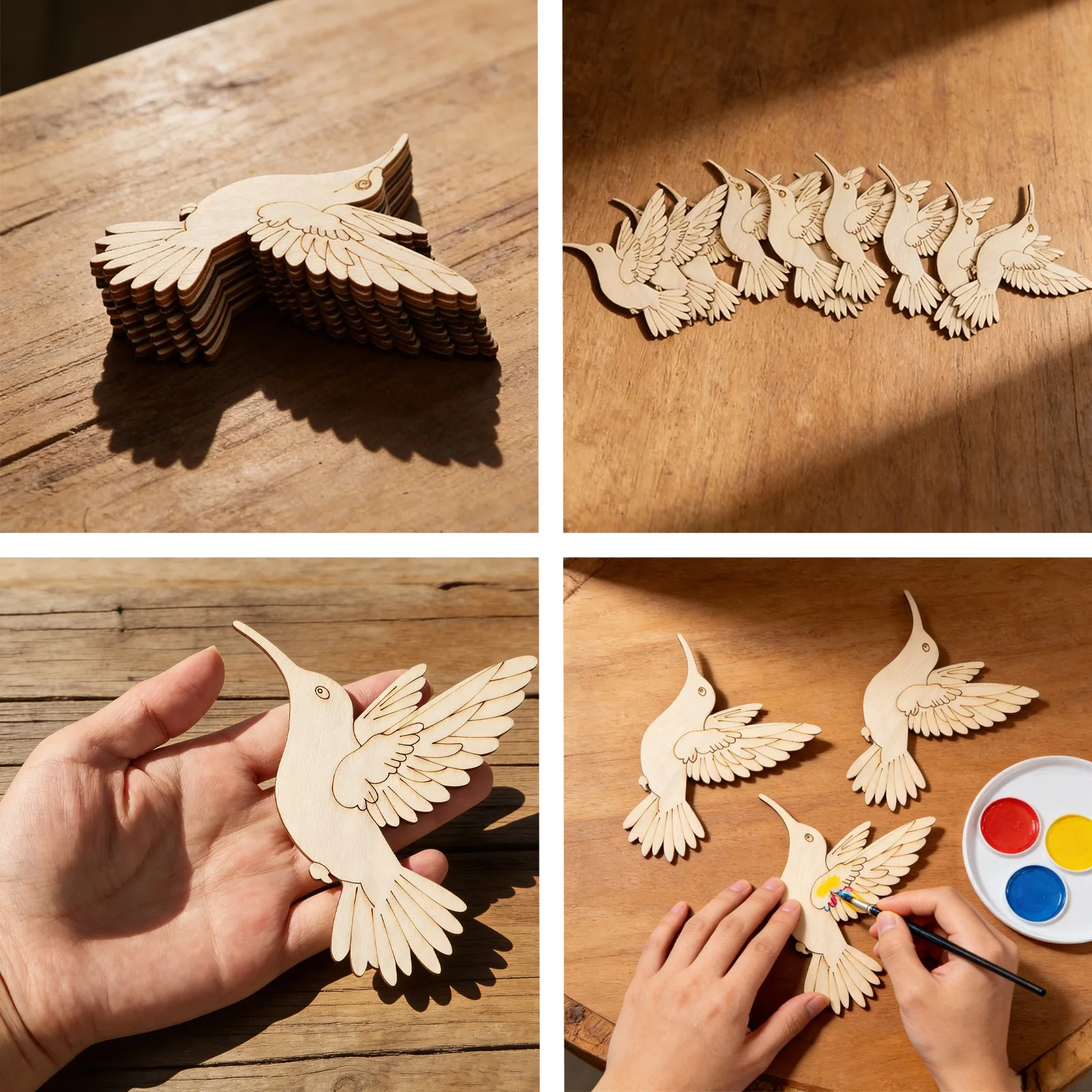 10 stuks onafgewerkte houten d - Art Craft And recensie en prijs