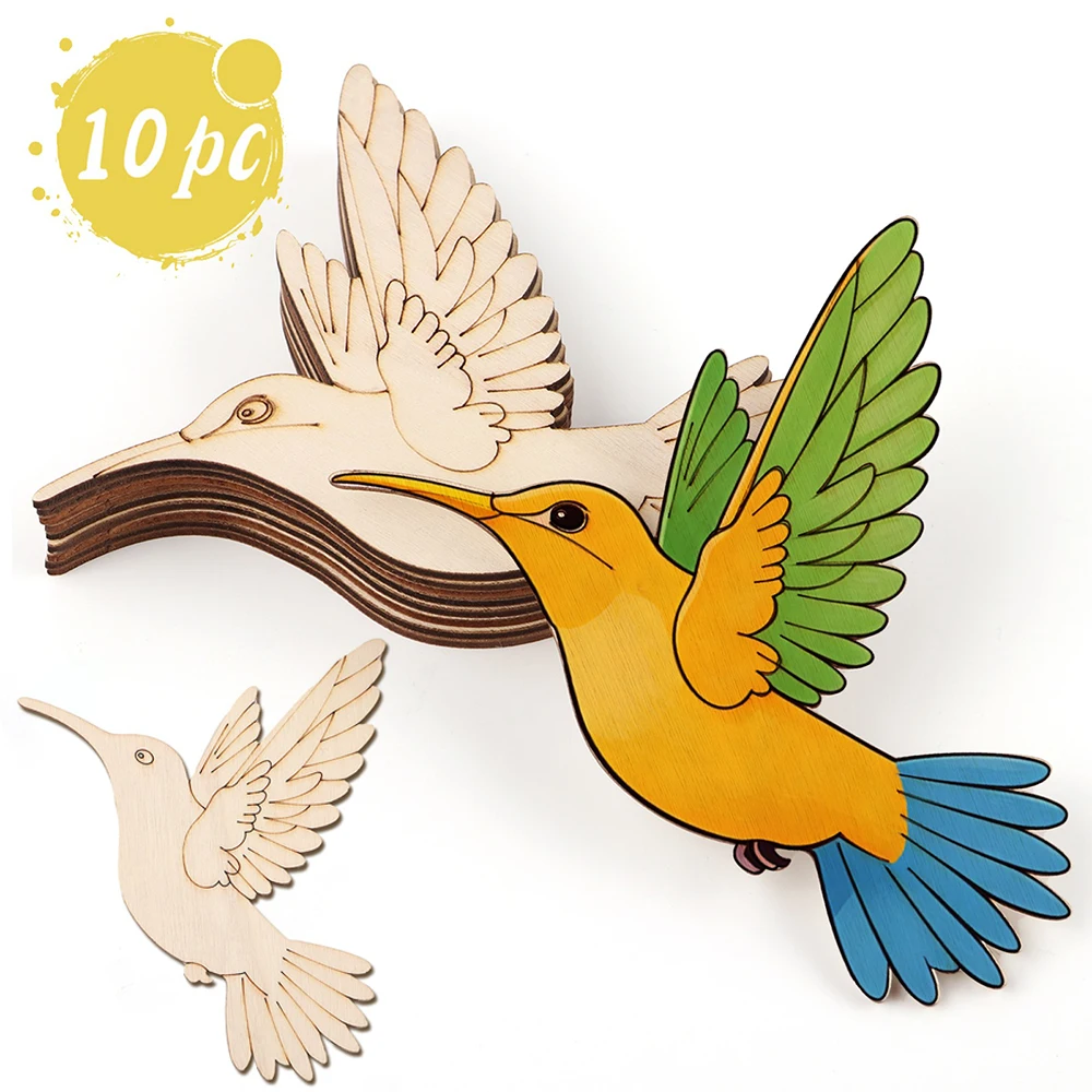10 stuks onafgewerkte houten d - Art Craft And recensie en prijs