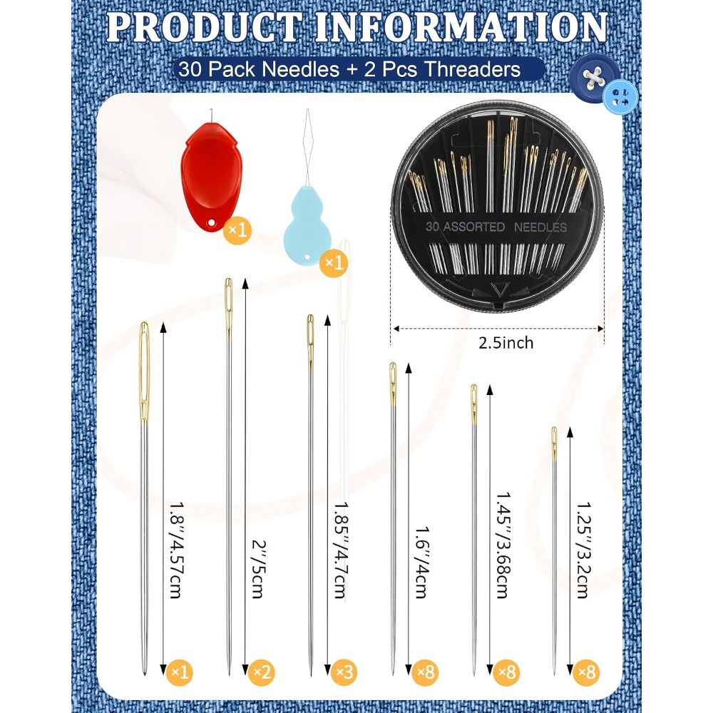 30-delige set stalen handnaald - Craft Art Set recensie en prijs