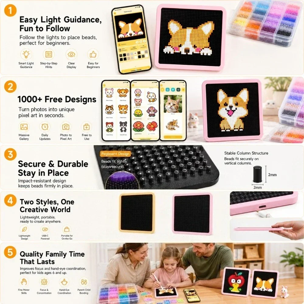 LED Smart Fuse Bead Pegboard,  - Craft Art Set recensie en prijs