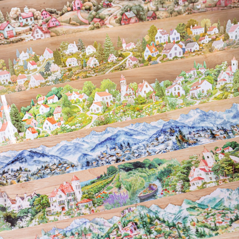 6 rollen 6 cm x 200 cm Village - Art Craft Notebook recensie en prijs