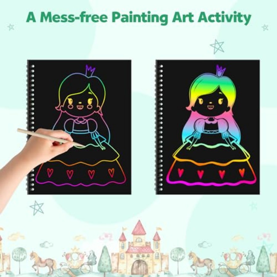2-pack regenboog kraspapier no - Art Craft Notebook recensie en prijs